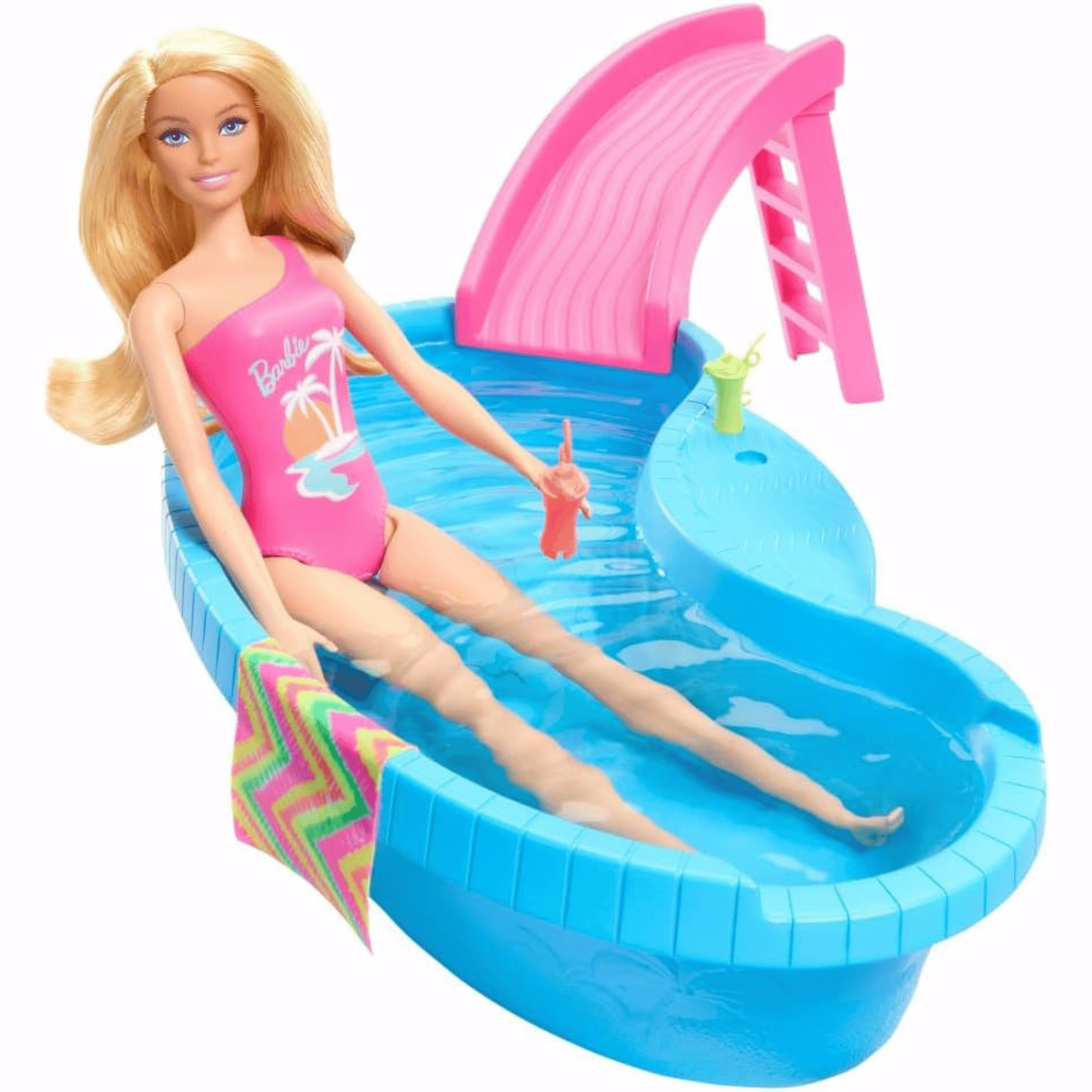  Muñeca Barbie Y Set De Juego Con Piscina-3