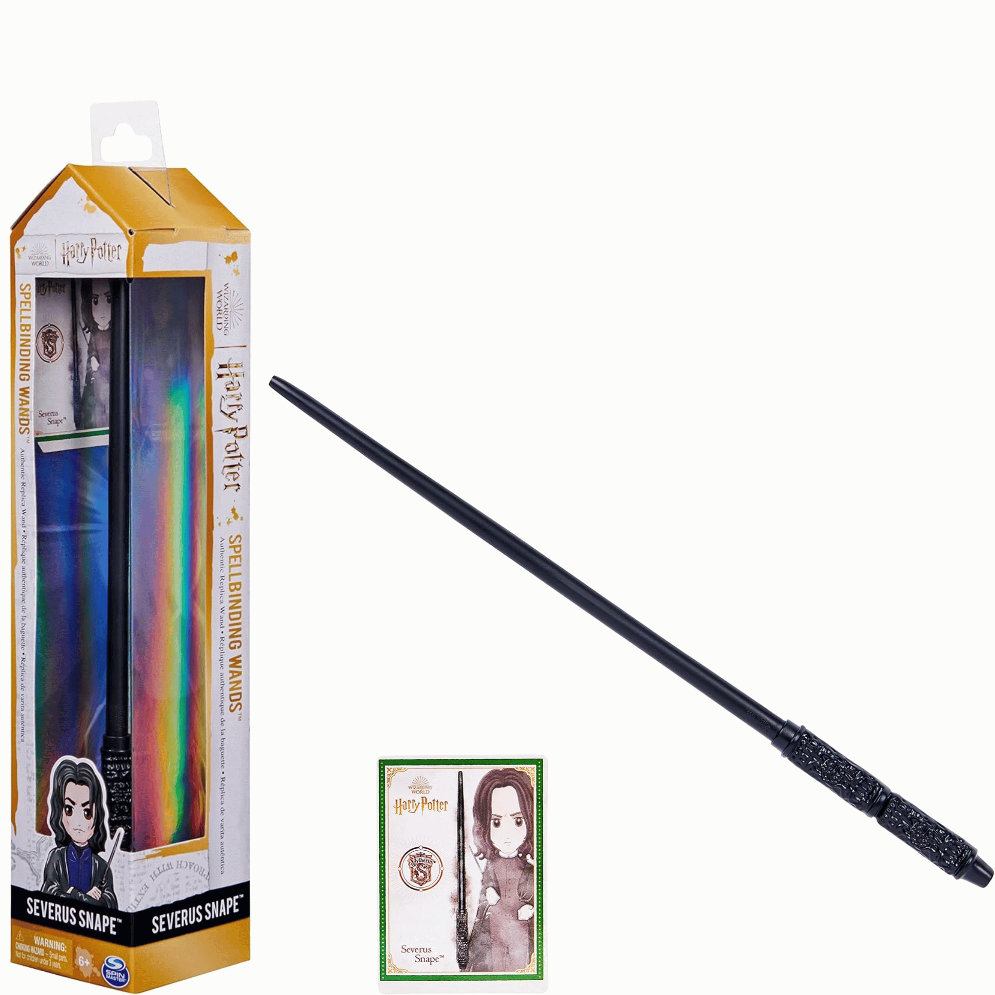 Harry Potter Varita Severus Snape Réplica 30 Cm Con Tarjeta Hechizo-0