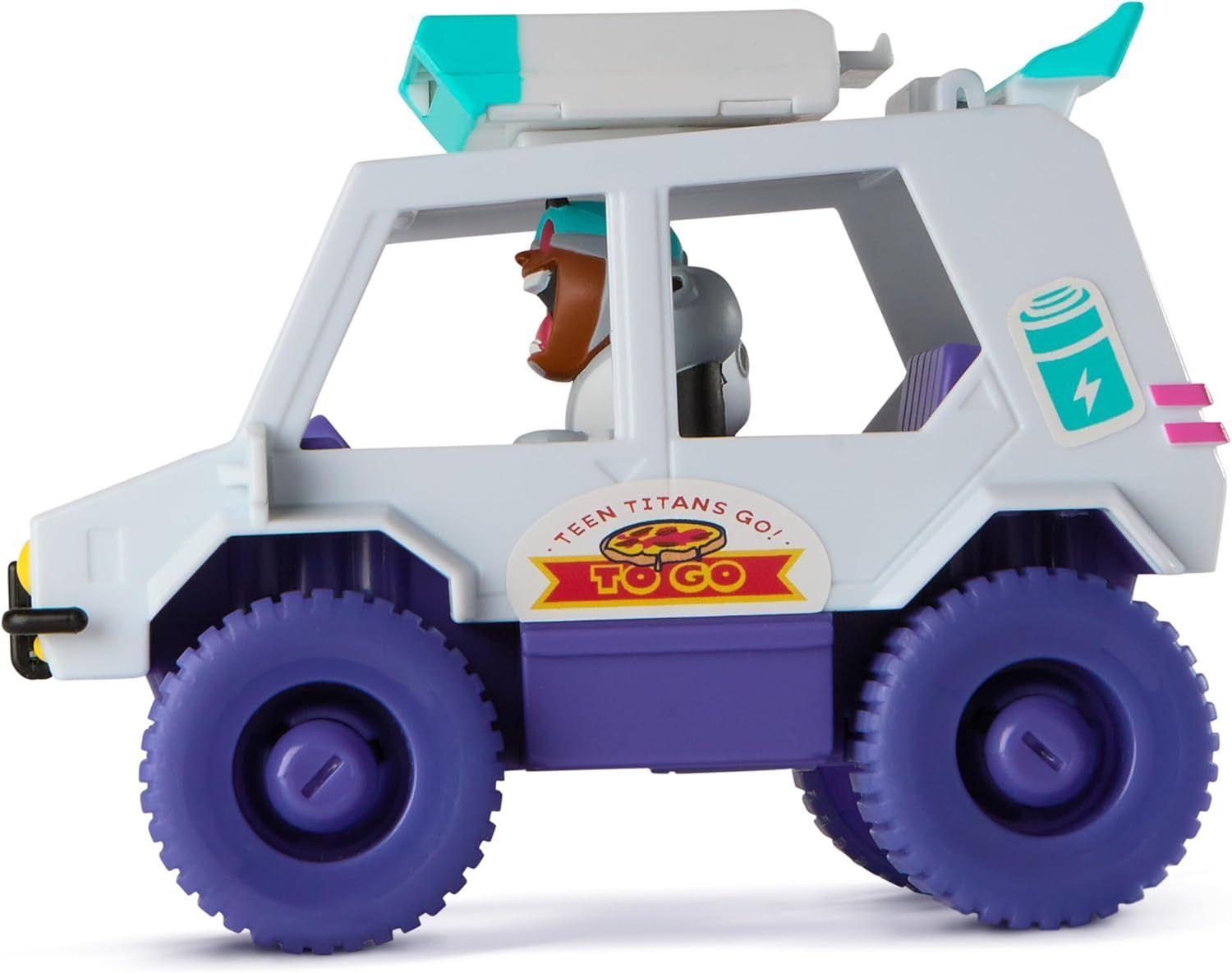 TEEN TITANS GO! CYBORG CON VEHICULO LANZA PIZZA-2