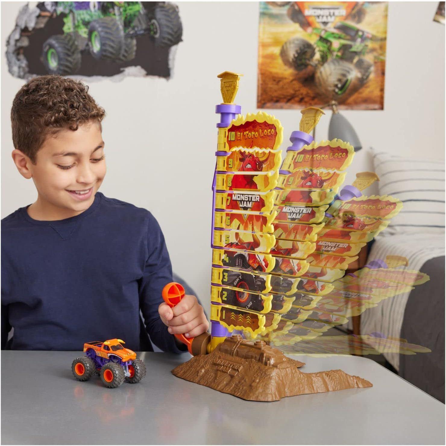 MONSTER JAM EL TORO LOCO BIG AIR CHALLENGE PLAYSET ESCALA 1:64-4