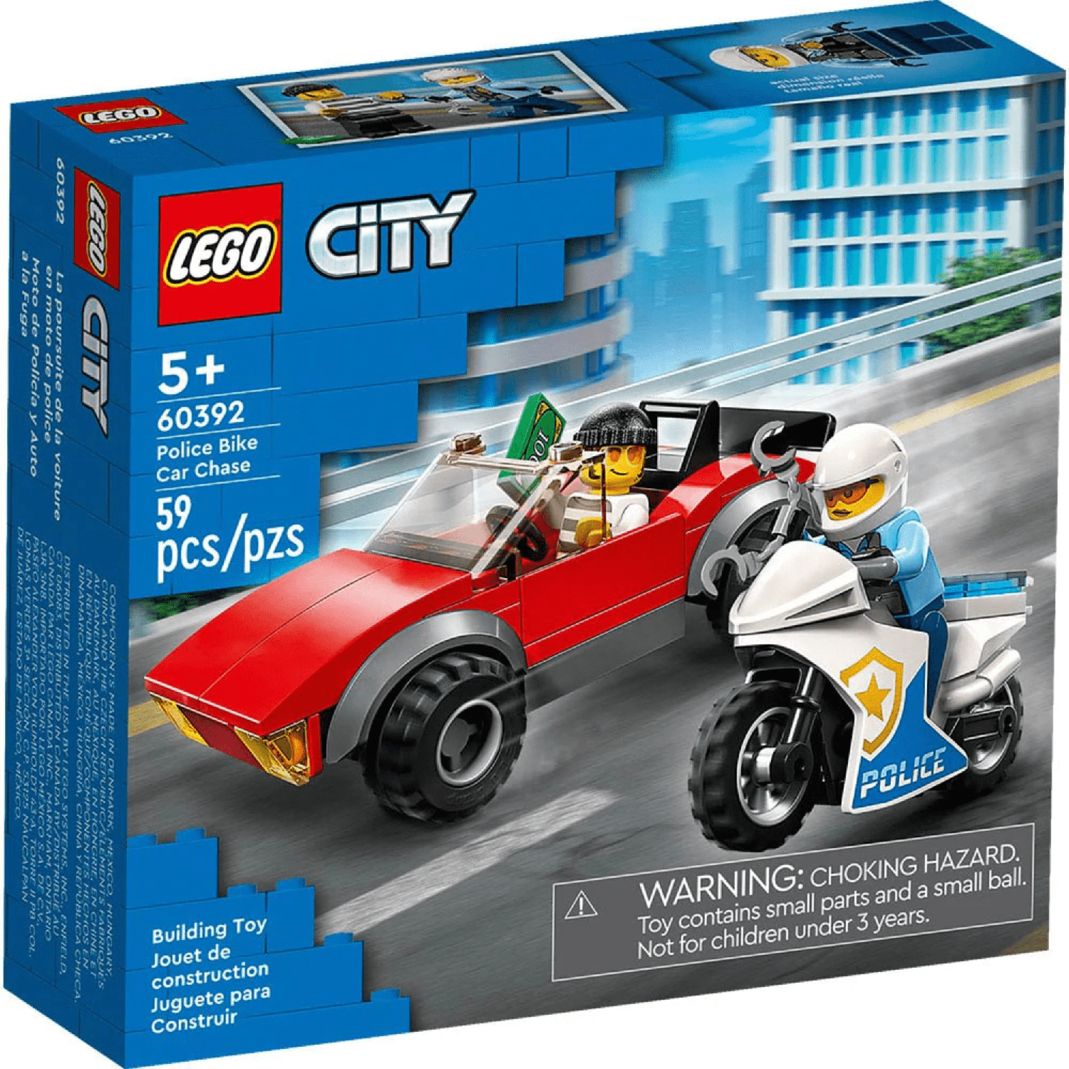 Lego City Moto De Policía Y Auto A La Fuga-5