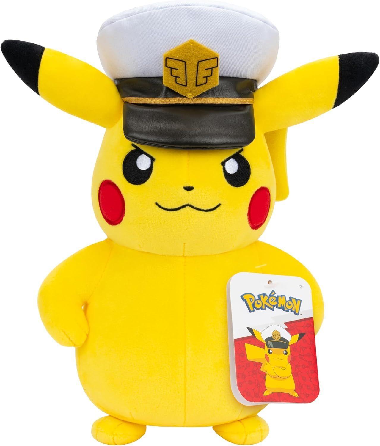 PELUCHE CAPITAN PIKACHU 20 CMS. C/SOMBRERO -0