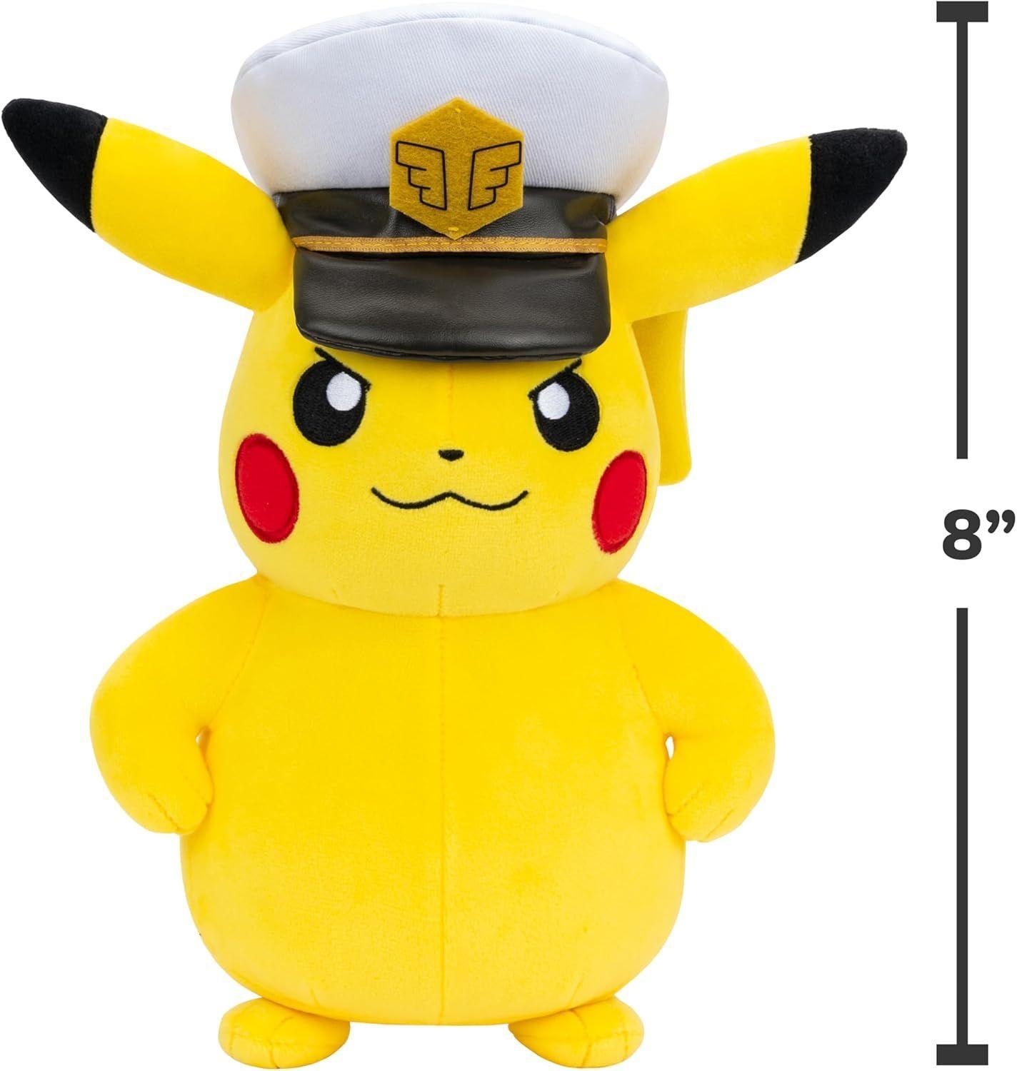 PELUCHE CAPITAN PIKACHU 20 CMS. C/SOMBRERO -3