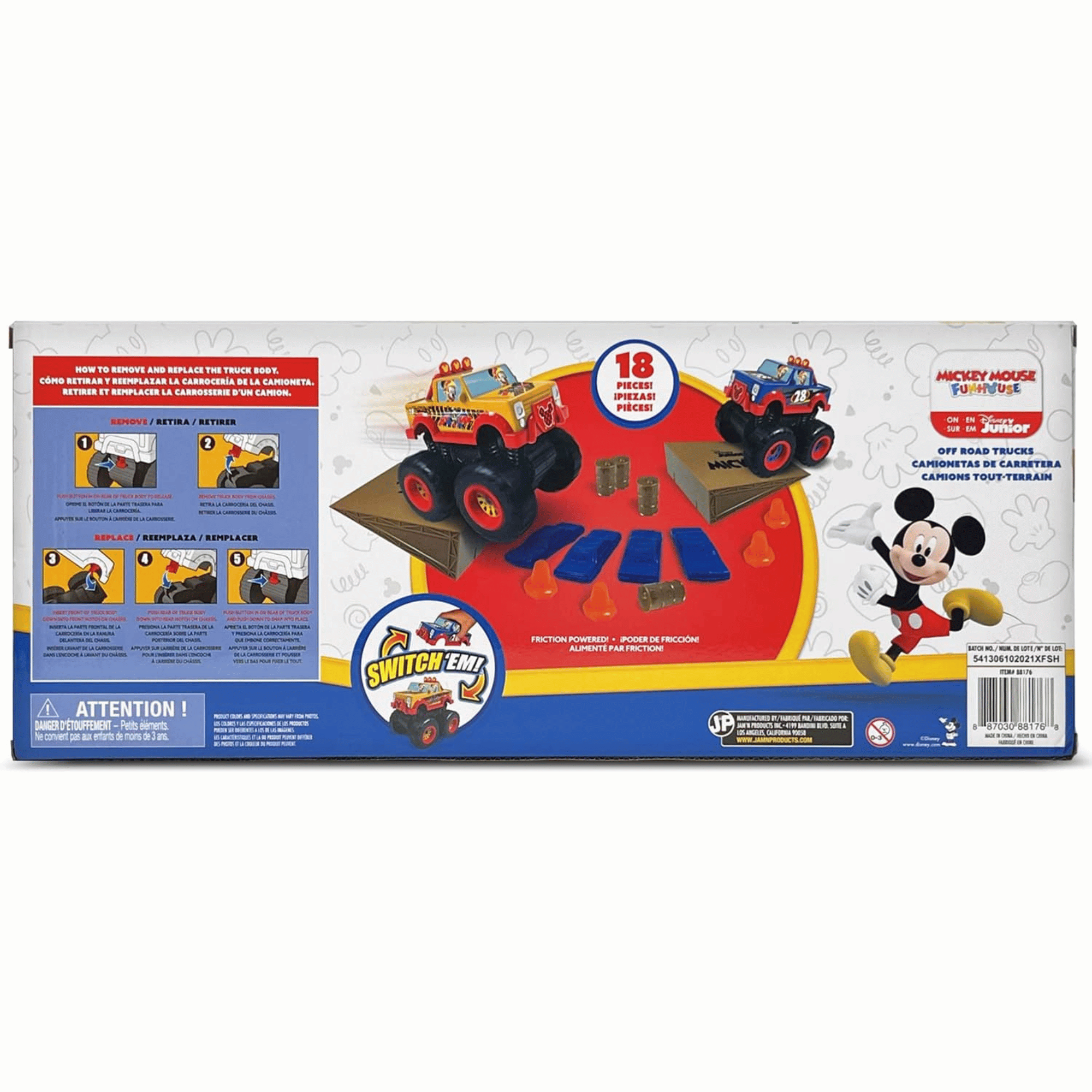 Disney Junior Set Camionetas De Carrera Mickey Mouse-2