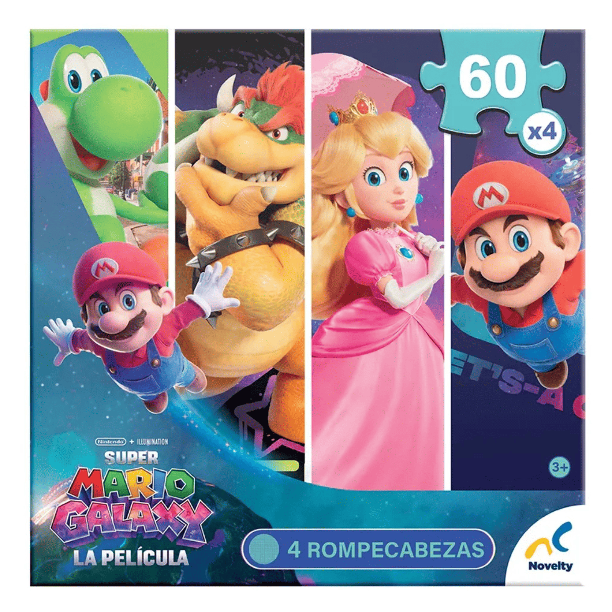 Rompecabezas 4 En 1 Super Mario Galaxy La Pelicula-2