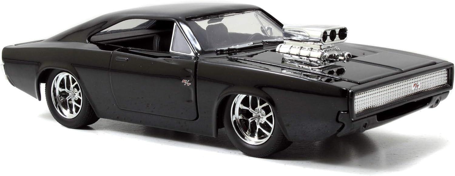 RAPIDO Y FURIOSO VEHICULO DODGE CHARGER R/T CON FIGURA DE TORETO ESCALA 1:24-4