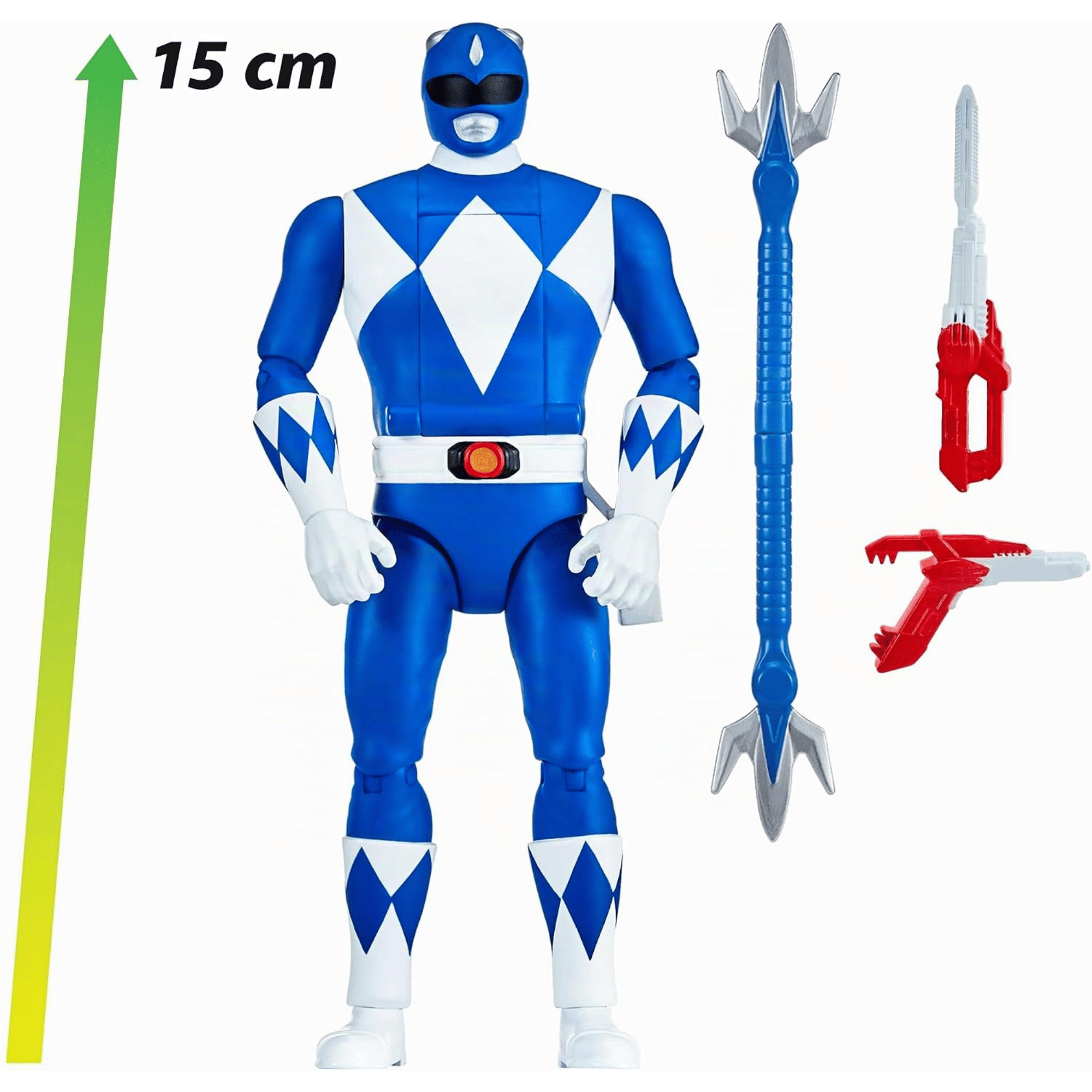 Power Rangers Figura Gira Cabeza Blue Ranger-3