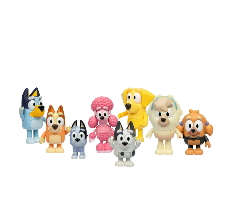 BLUEY SET AMIGOS DEL BARRIO - 8 FIGURAS COLECCIONABLES.-2