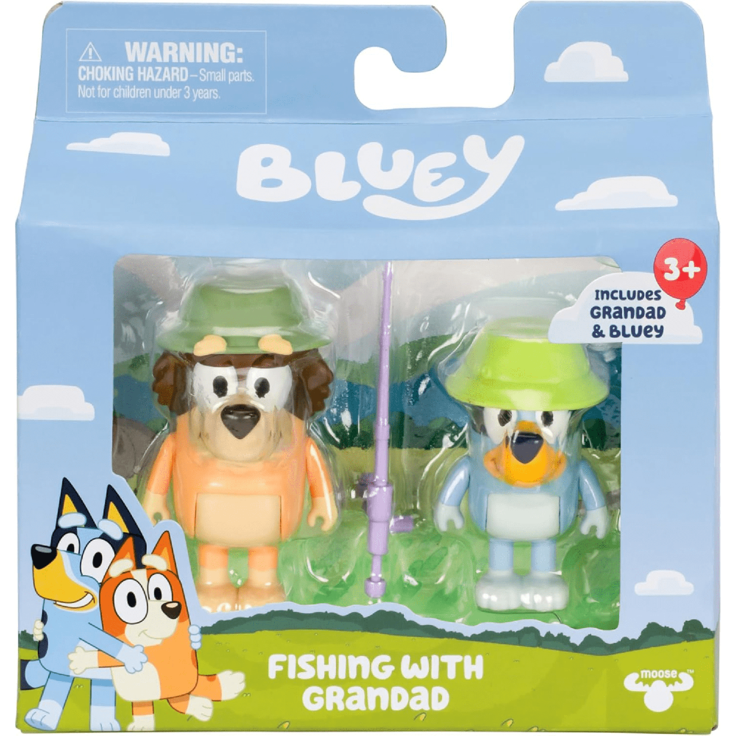 Bluey Pack 2 Figuras Pesca Con El Abuelo-3