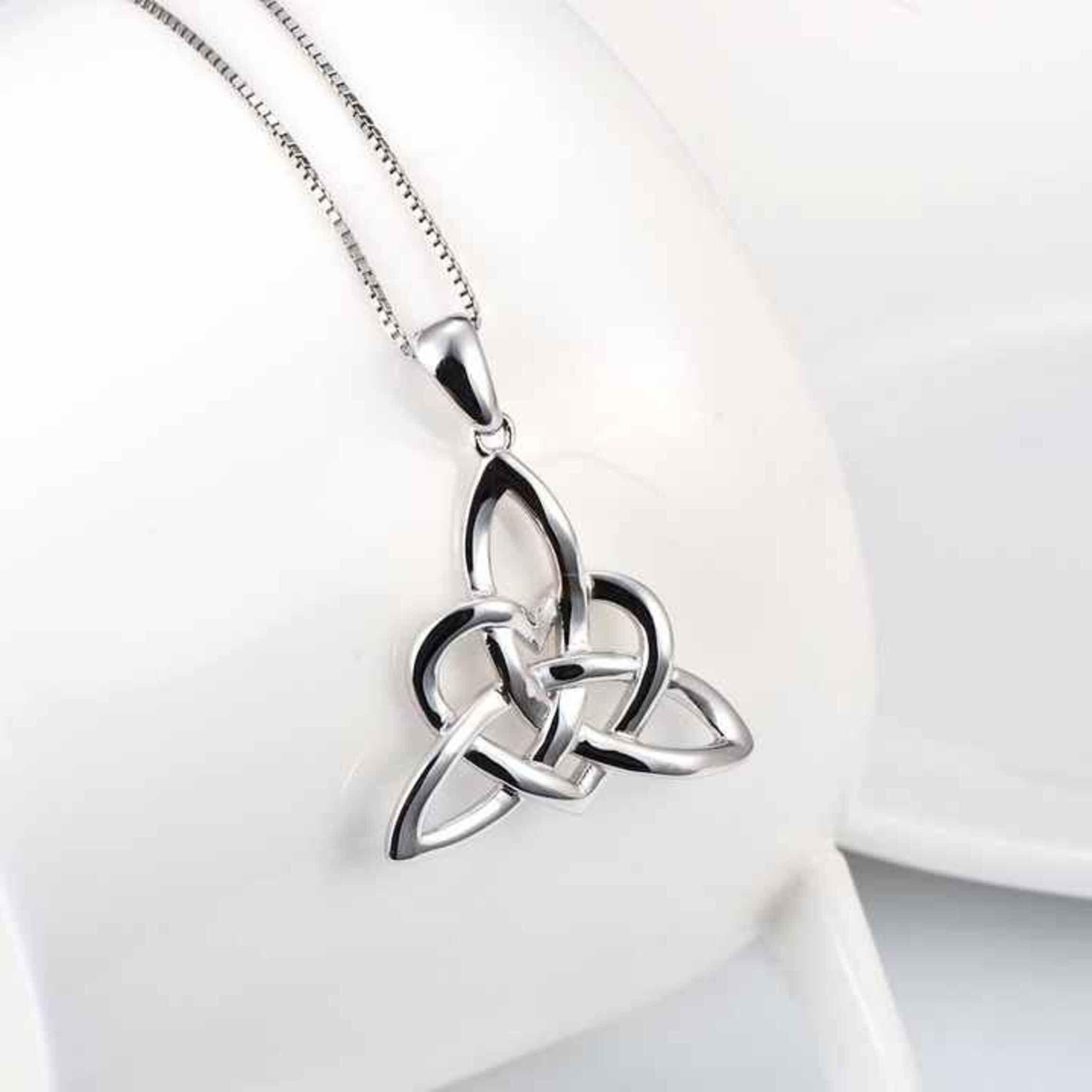 Collar Nudo De Bruja Plata 925 Mujer Joya-3