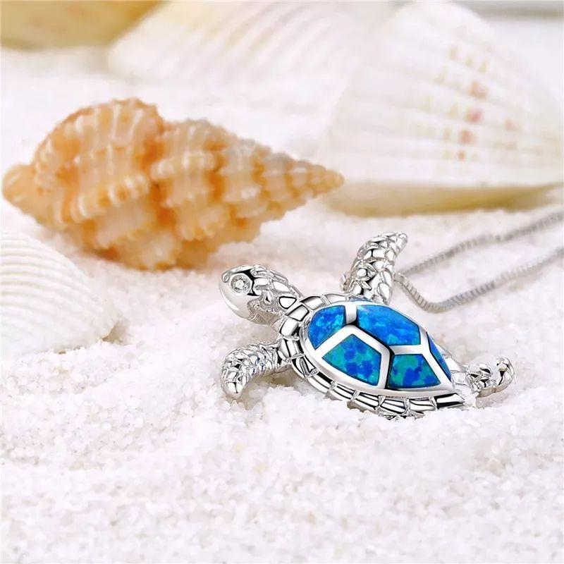 Collar Tortuga Opalo Plata 925-1