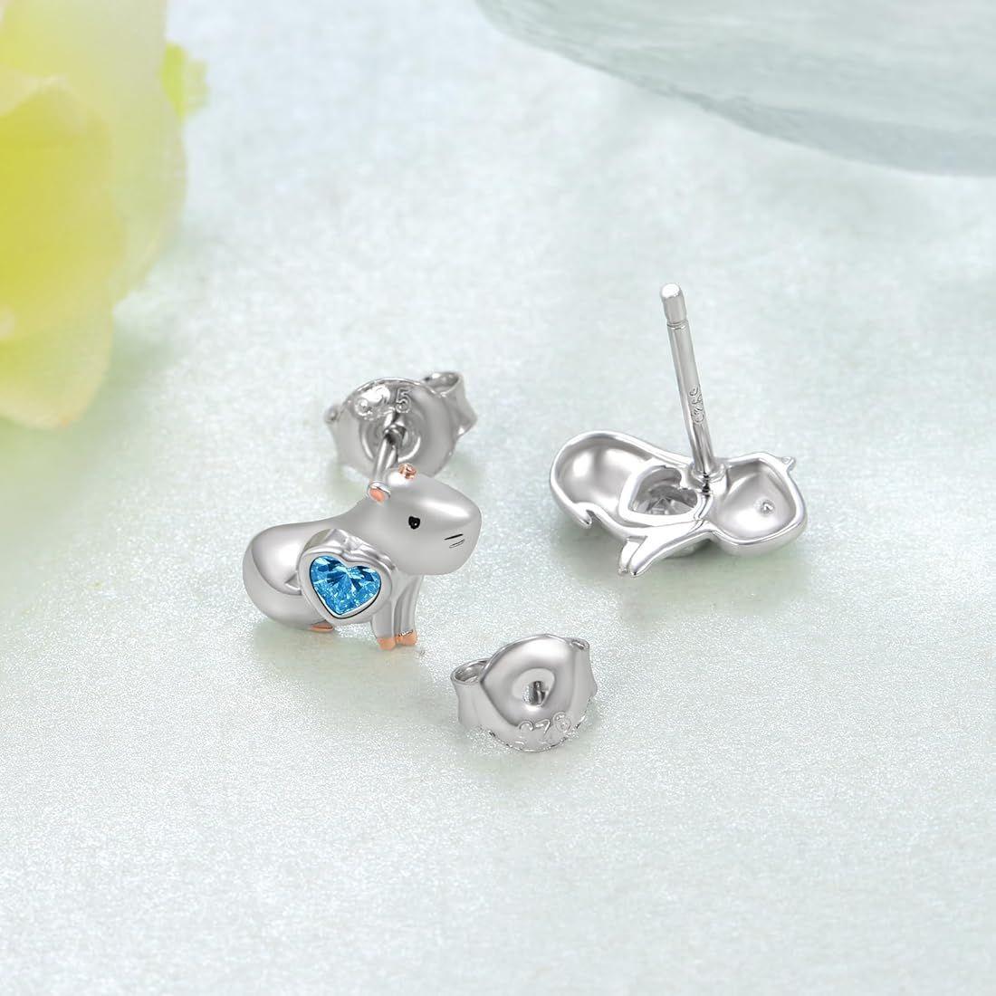 Aros plata 925 capibara mujer joya-2