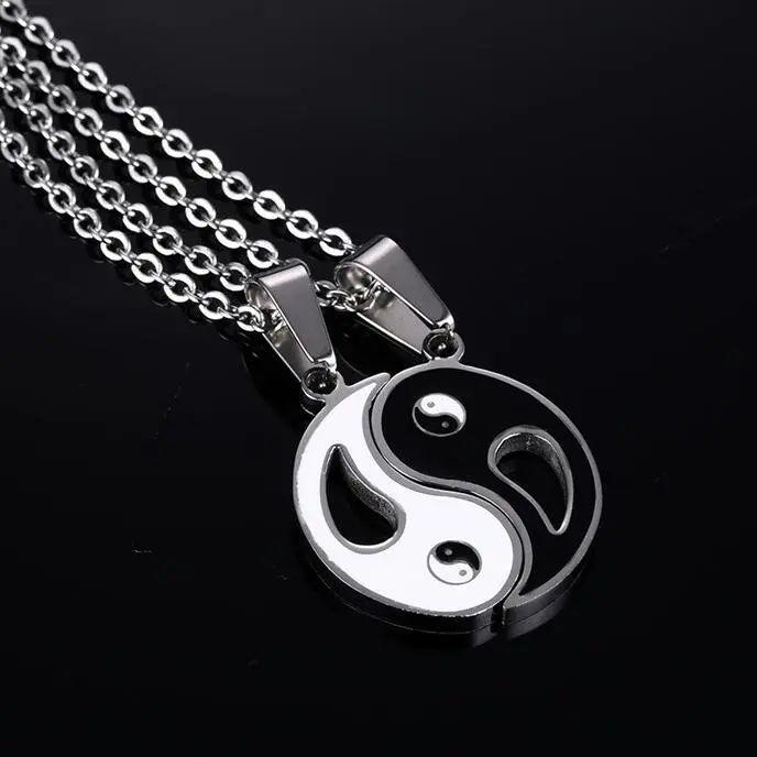 Collar Yin Yang Parejas Plata 925-3