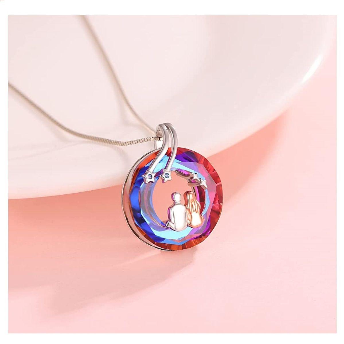 Collar Pareja Plata 925 Cristal-2