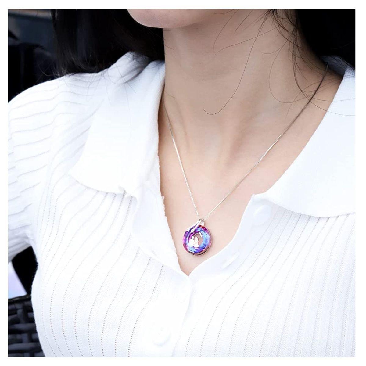 Collar Pareja Plata 925 Cristal-3