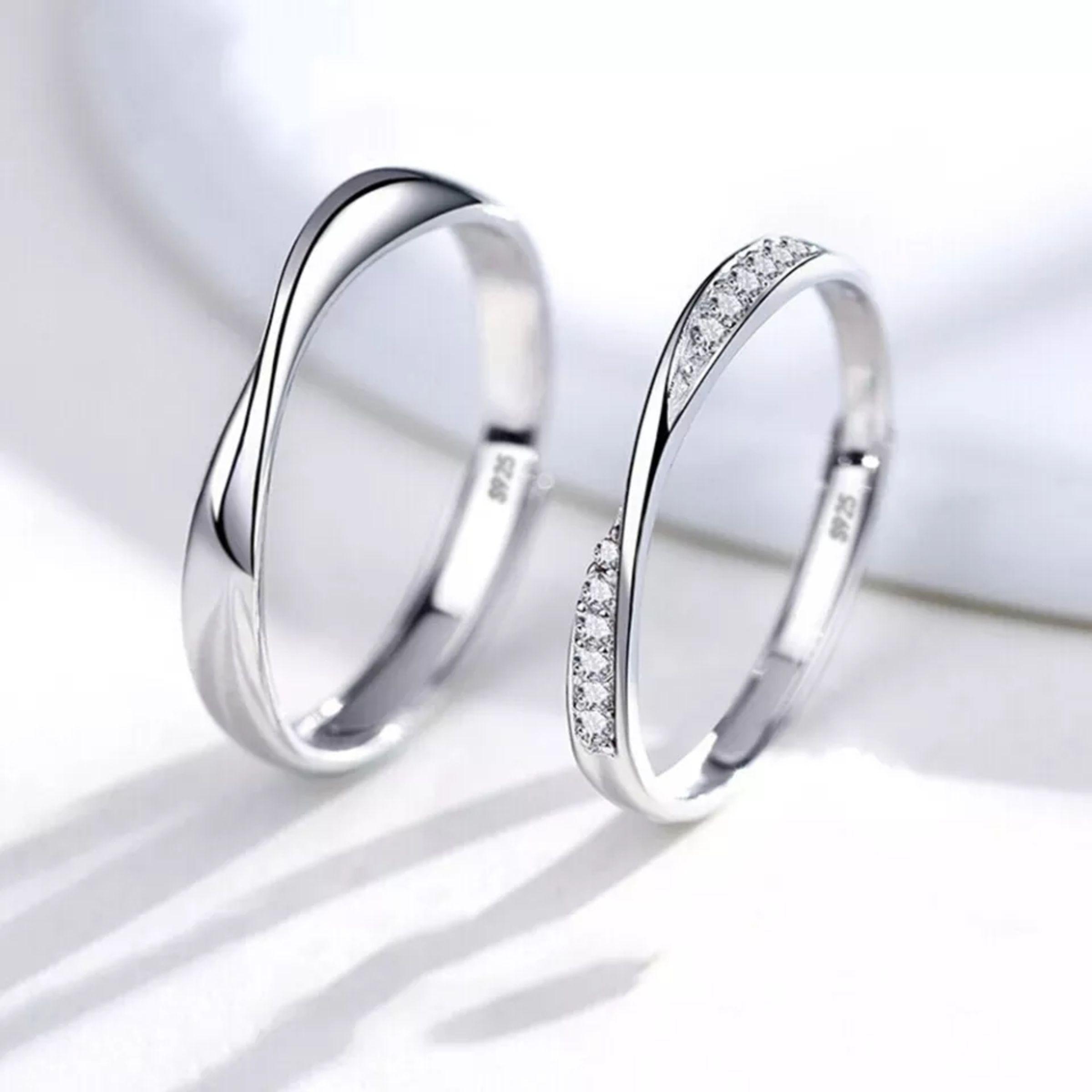 Anillos Pareja Plata 925 Ajustable Ilusiones-2
