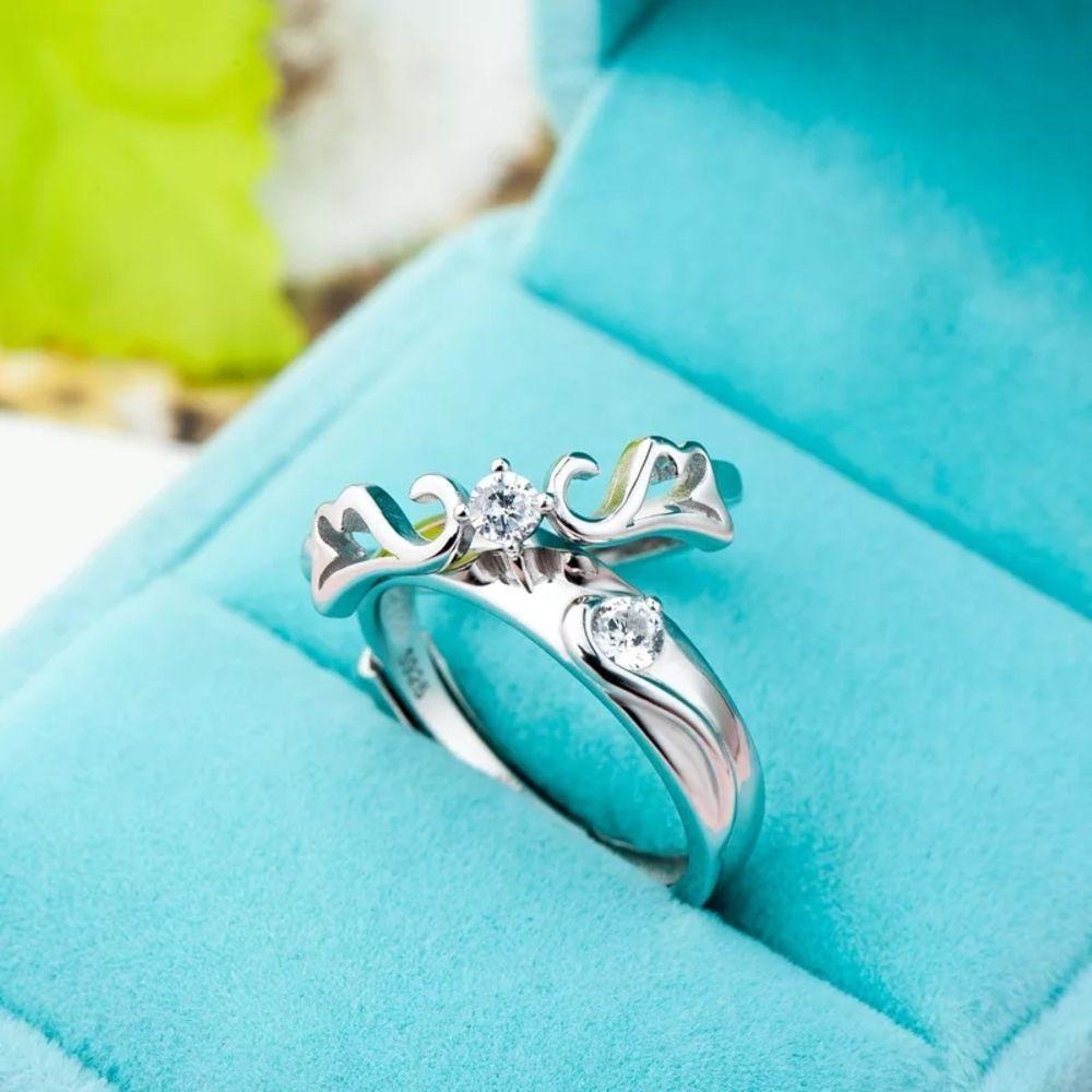 Anillos Pareja Ilusiones Ajustables Plata 925-2
