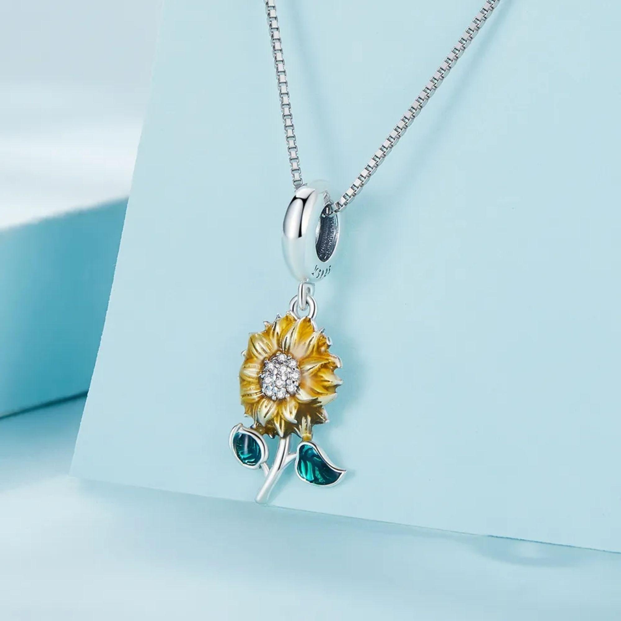 Collar Girasol Plata 925-1