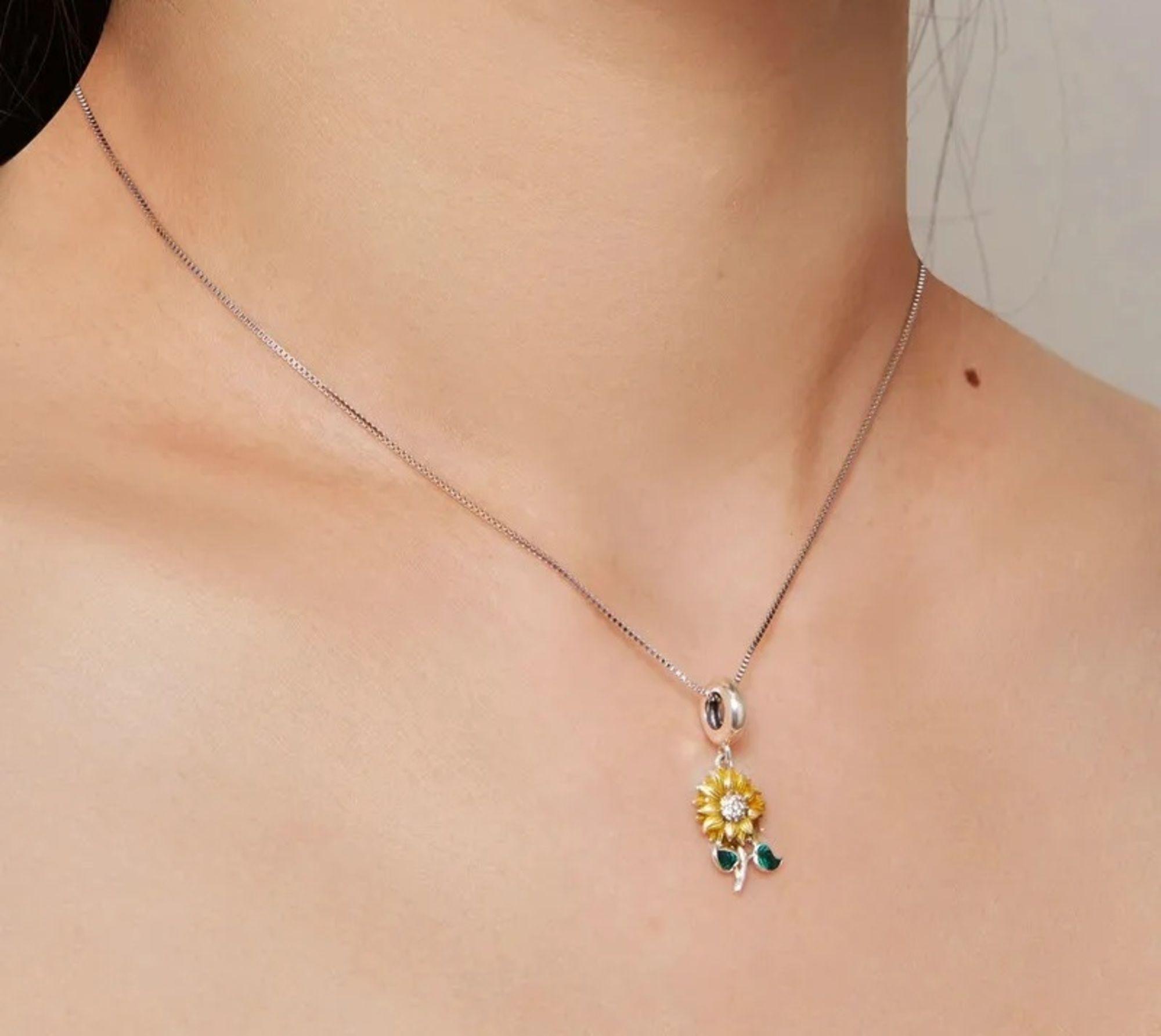 Collar Girasol Plata 925-3