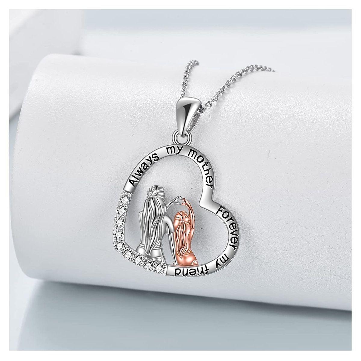 Collar Mamá Hija Plata S925-2