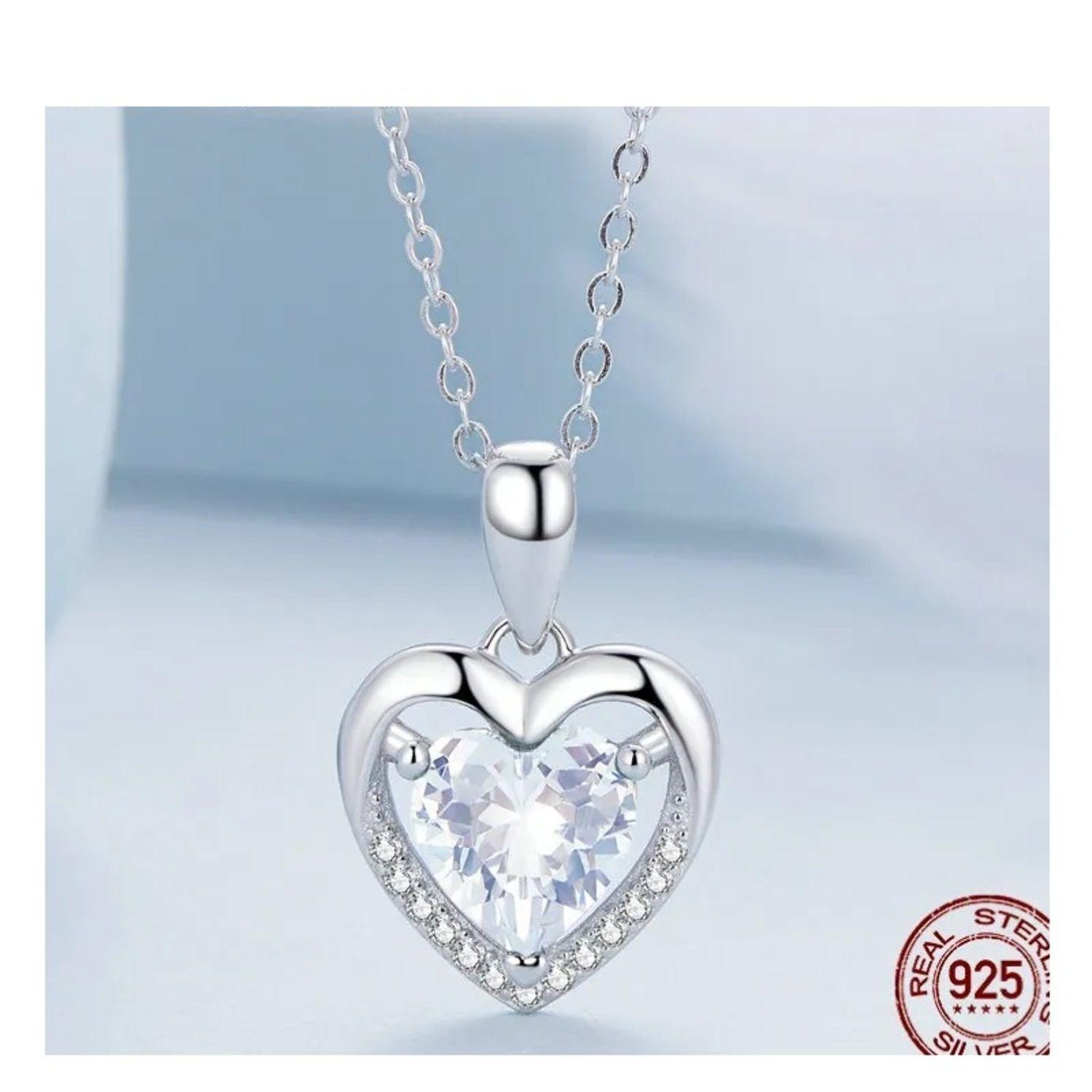 Collar Corazón Plata 925 Joya Elegante-1