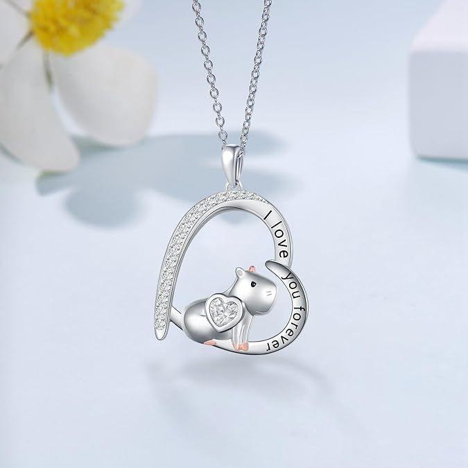 Collar plata 925 Capibara mujer joya-2