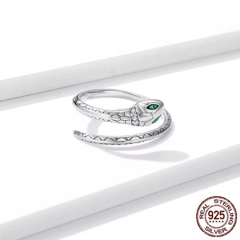 Anillo Serpiente Ajustable Plata S925-2