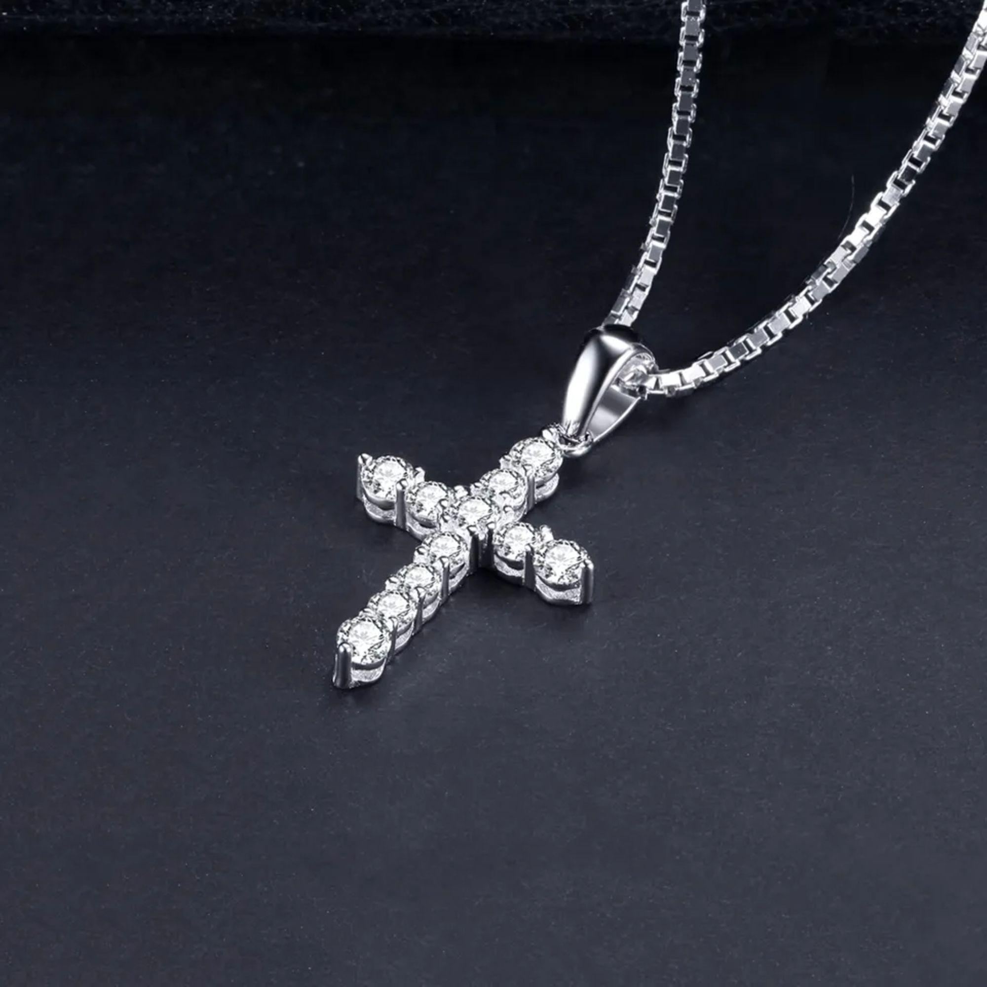 Collar Cruz Plata 925-1