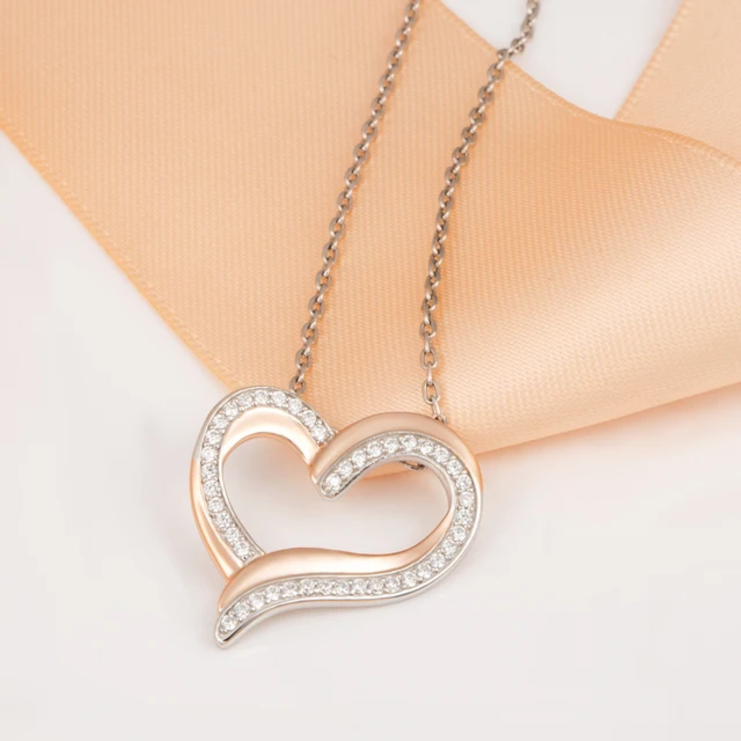 Collar Corazón Plata 925 Elegante-2