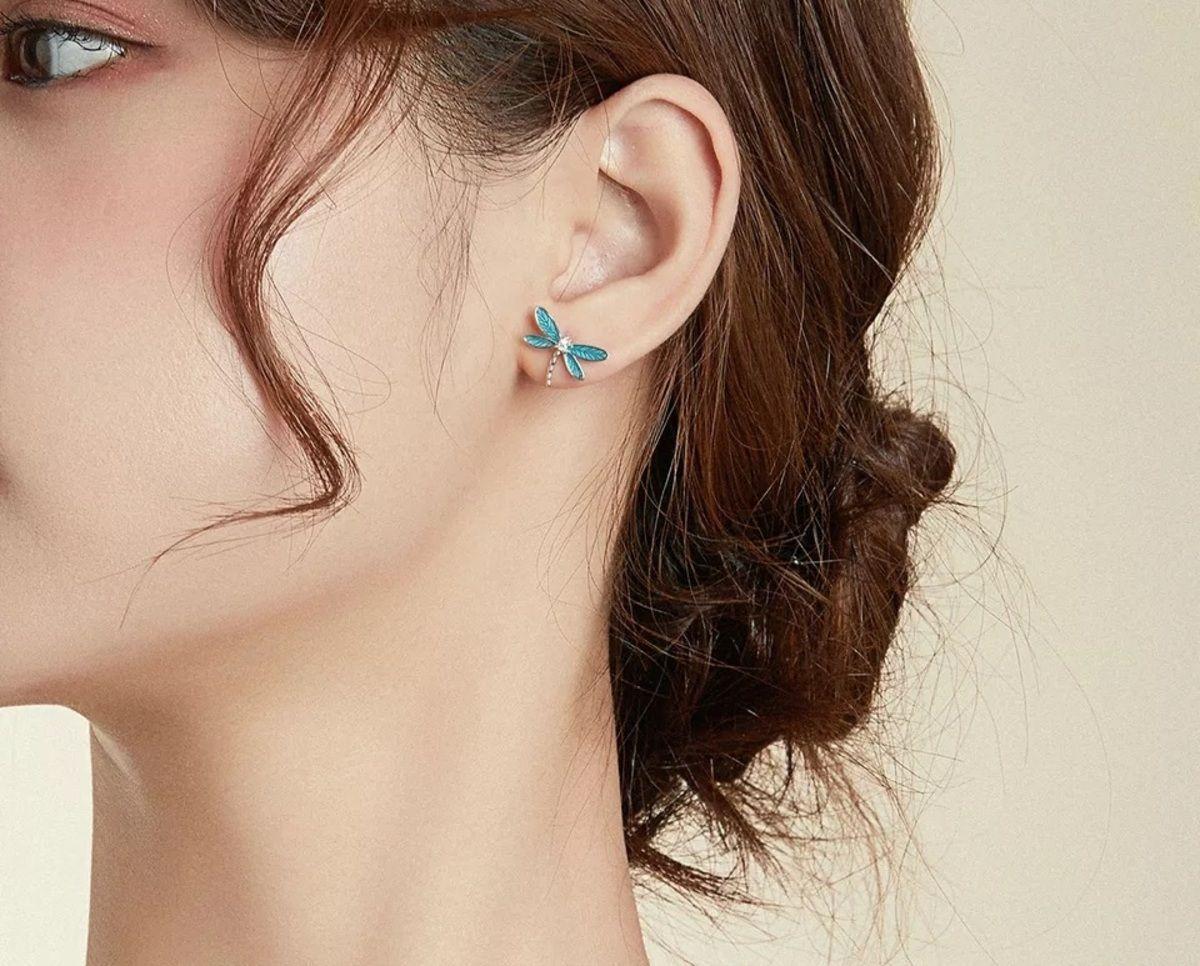 Aros Libelula Plata 925-2