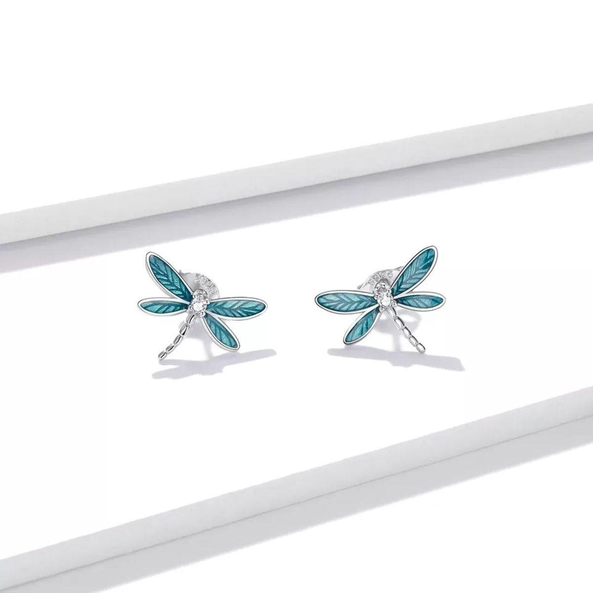 Aros Libelula Plata 925-1