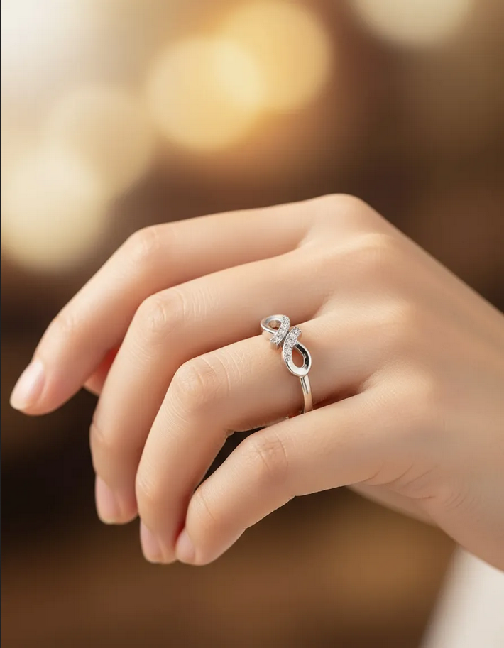 Anillo plata 925 ajustable infinito joya mujer-6