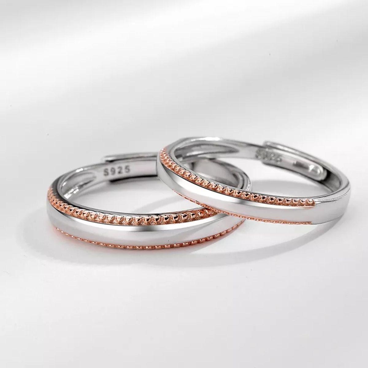 Anillos Ajustables Plata 925 Parejas Ilusiones-2