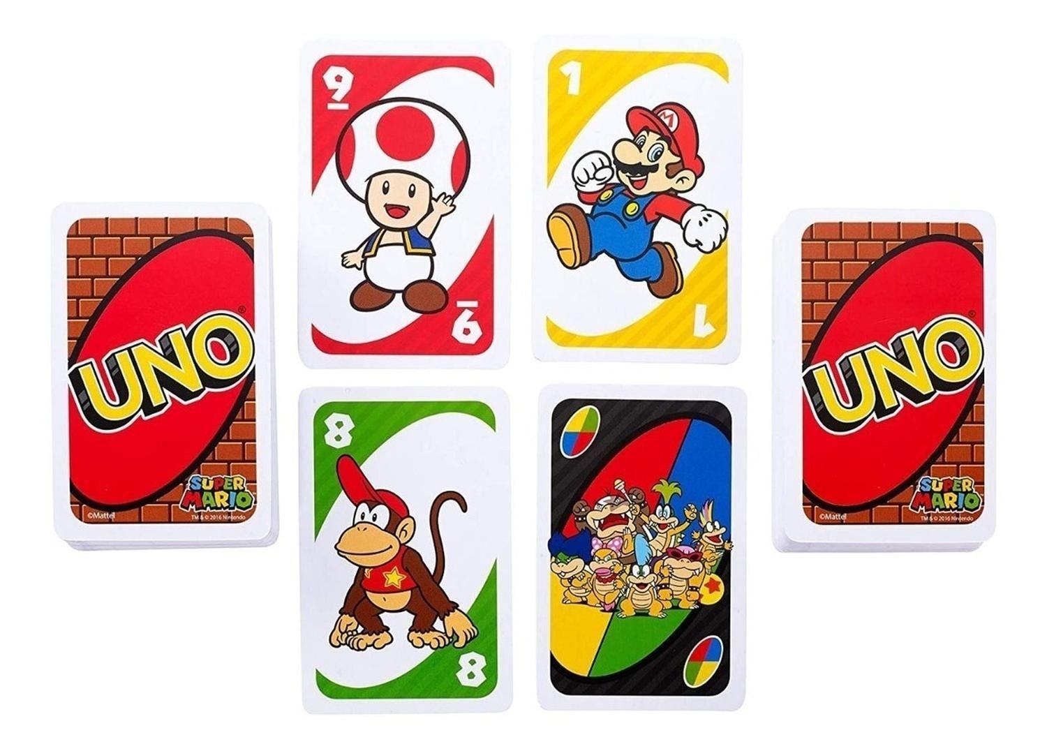 Juego De Carta Uno Super Mario Mattel Drd00-1