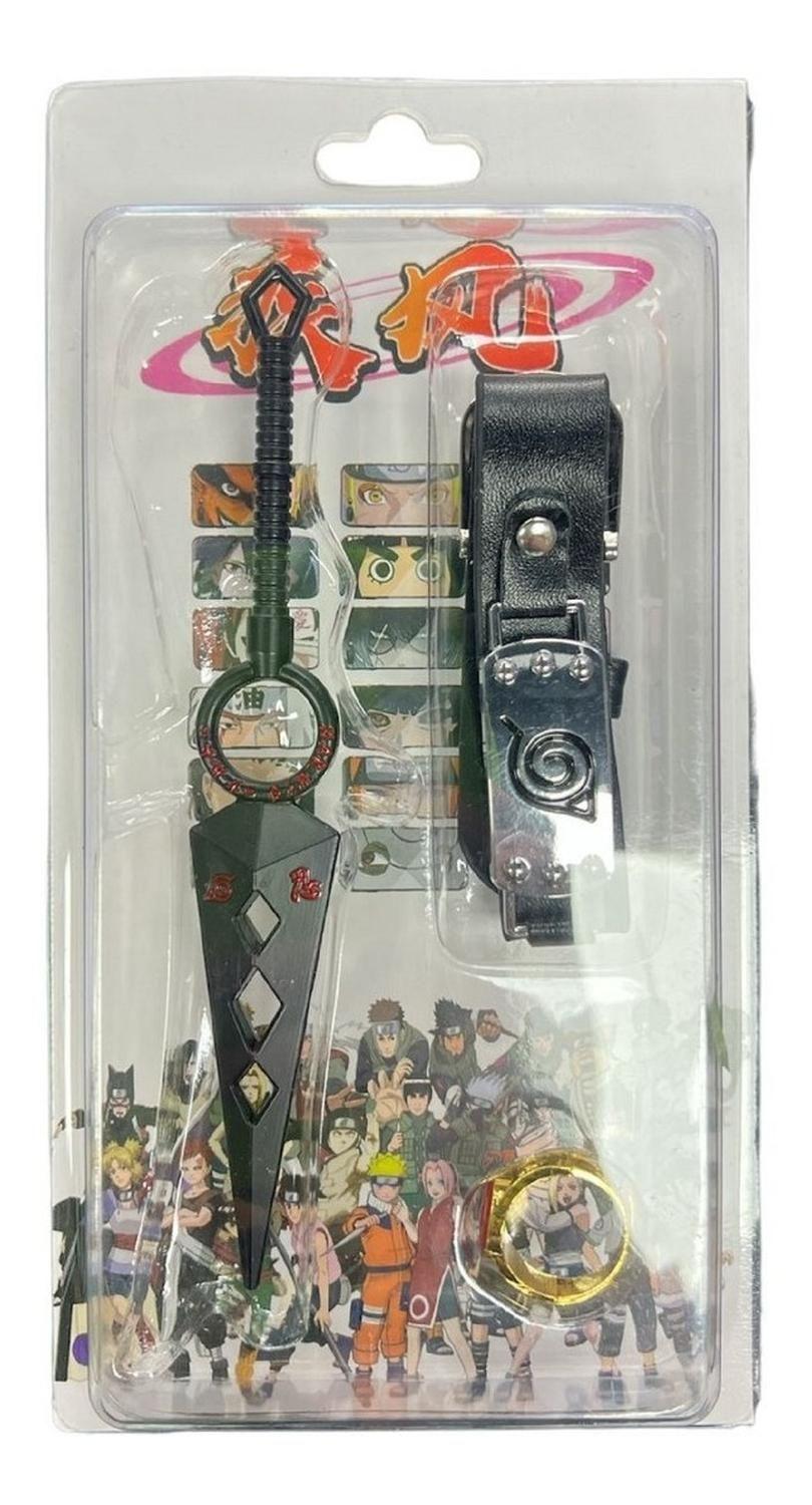 Set Naruto Pulsera 26cm Anillo N14 Kunai 15cm-2