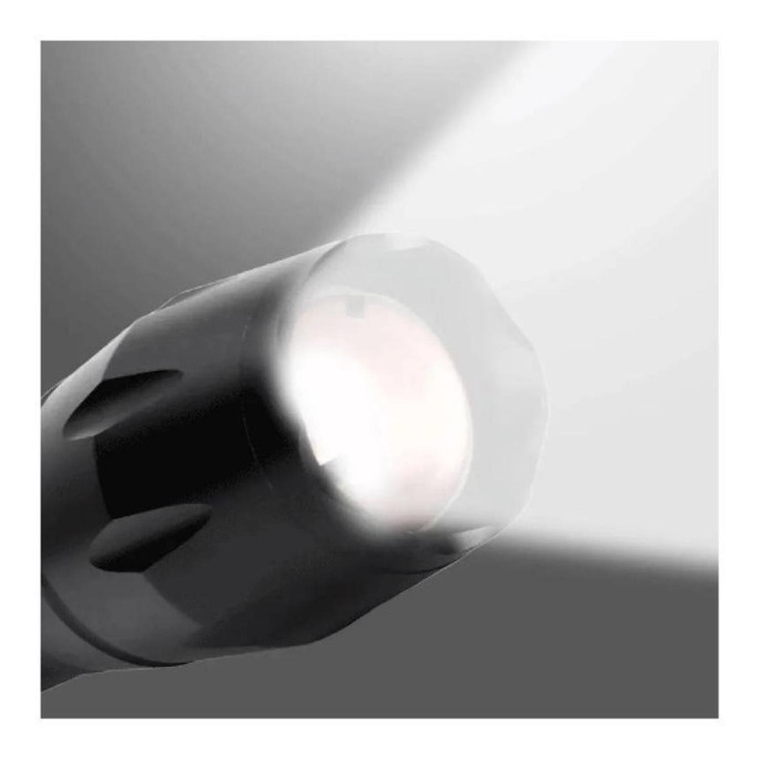 Linterna Táctica Led T6 6000 Lm Zoom Negra Con Estuche-2