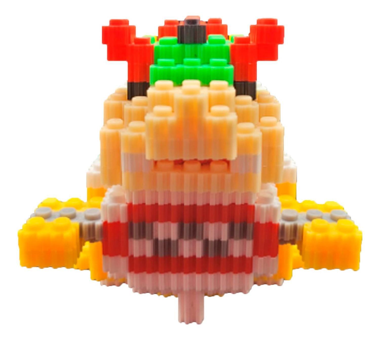 Armable 3d Micro Blocks Bowser 10cm 689 Piezas-0