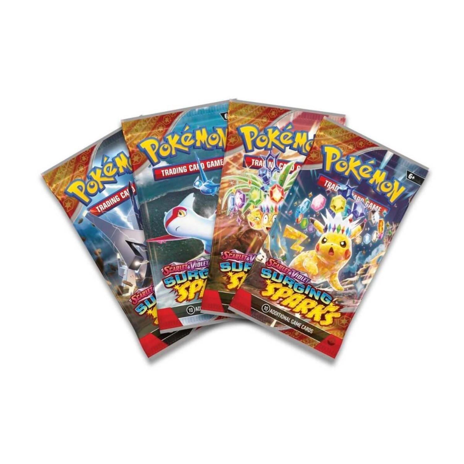 CARTAS POKEMON PACK 4 SOBRES SURGING SPARKS INGLES-2