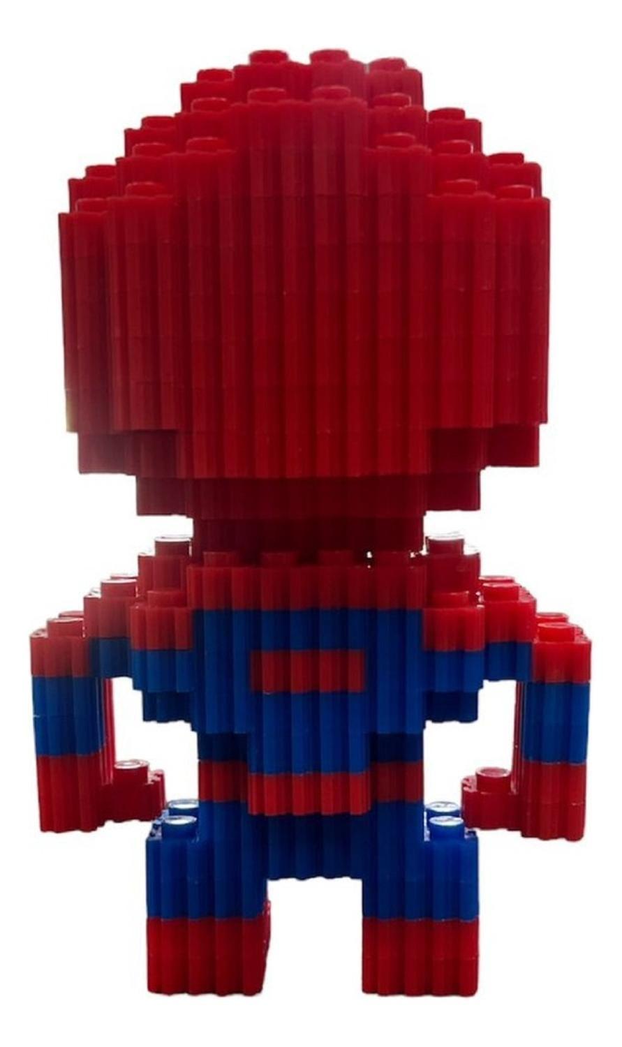 Armable 3d Micro Blocks Spiderman 13cm 481 Piezas-2