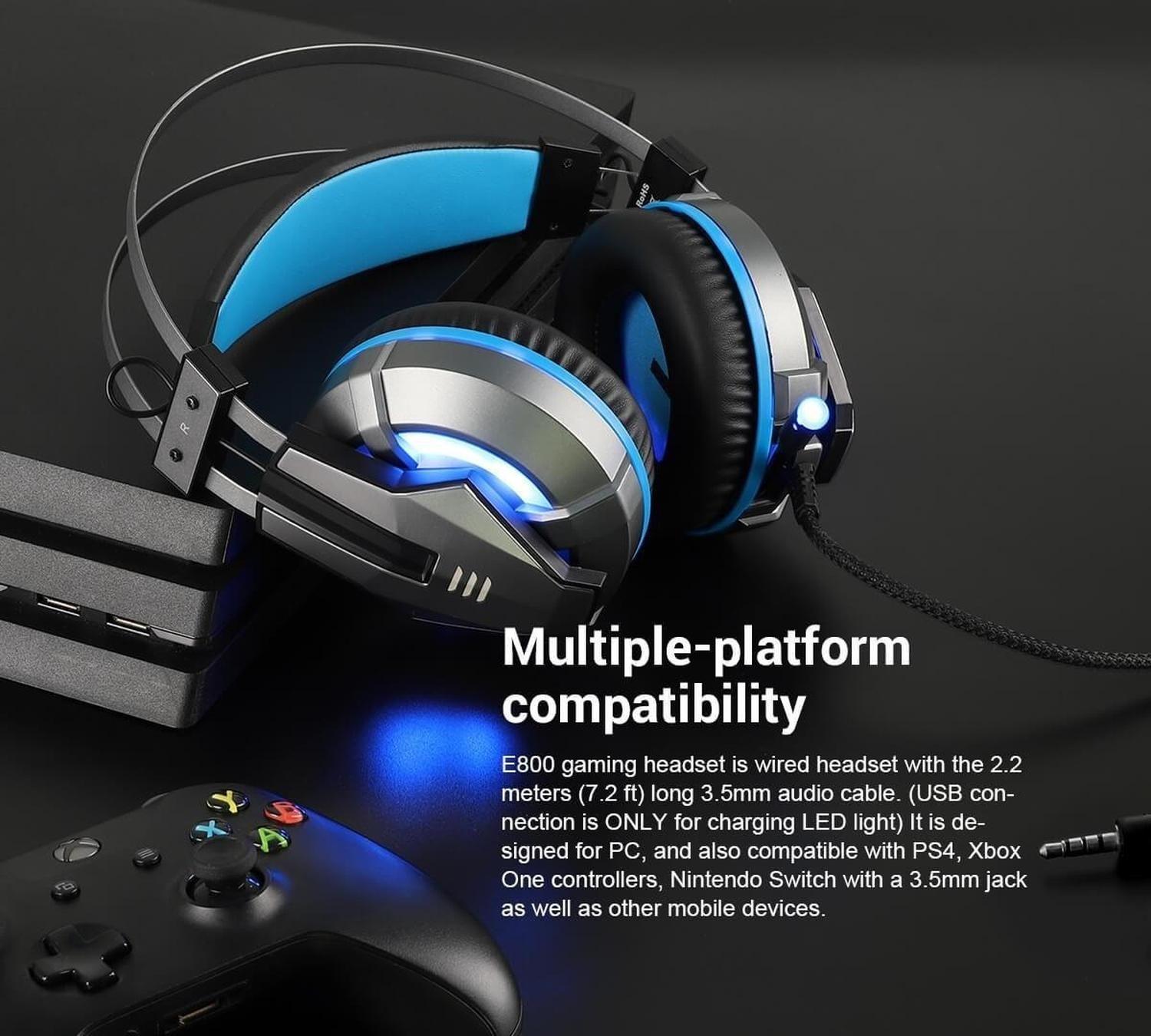 Audífonos Gamer Profesional Eksa E800 Pc Ps4 Ps5 Xbox Switch-2