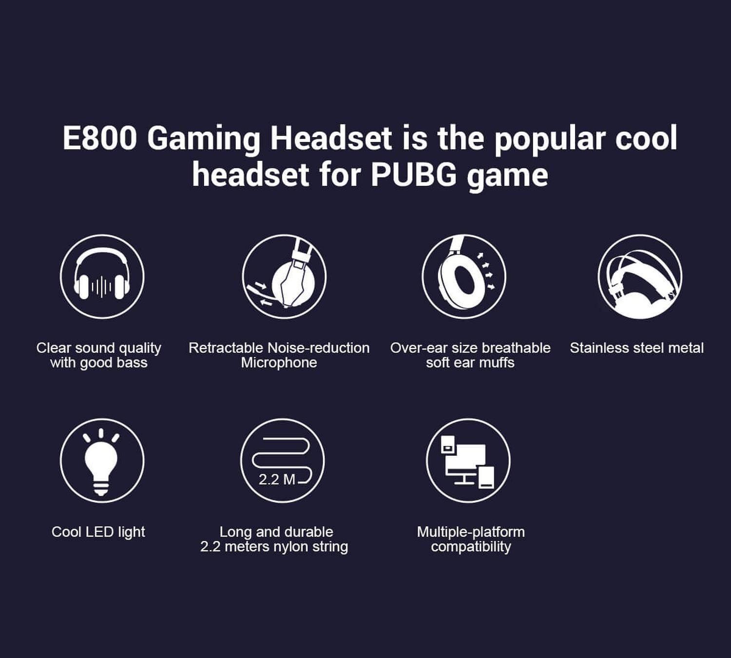 Audífonos Gamer Profesional Eksa E800 Pc Ps4 Ps5 Xbox Switch-3