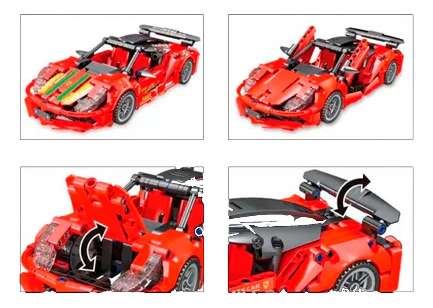 Auto Bloques A Escala 1/18 Speed Rojo-2