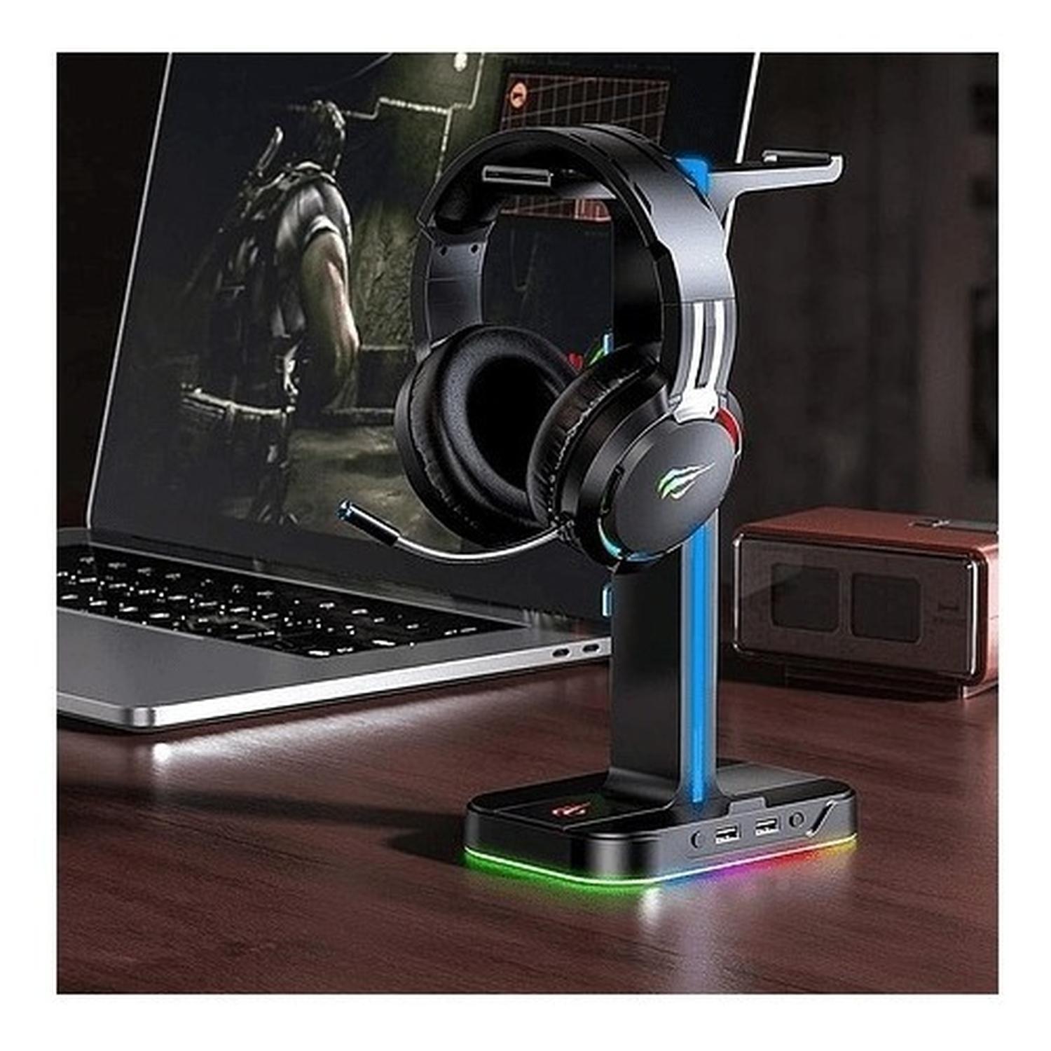 Soporte De Audifono Gamer Rgb Havit Th650 Negro Electropc-2