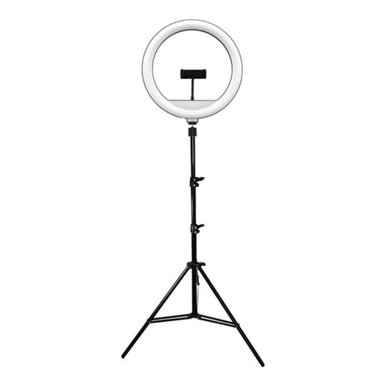 Aro De Luz Con Tripode 26 Cm 3 Tipos De Luces Fujitel-2