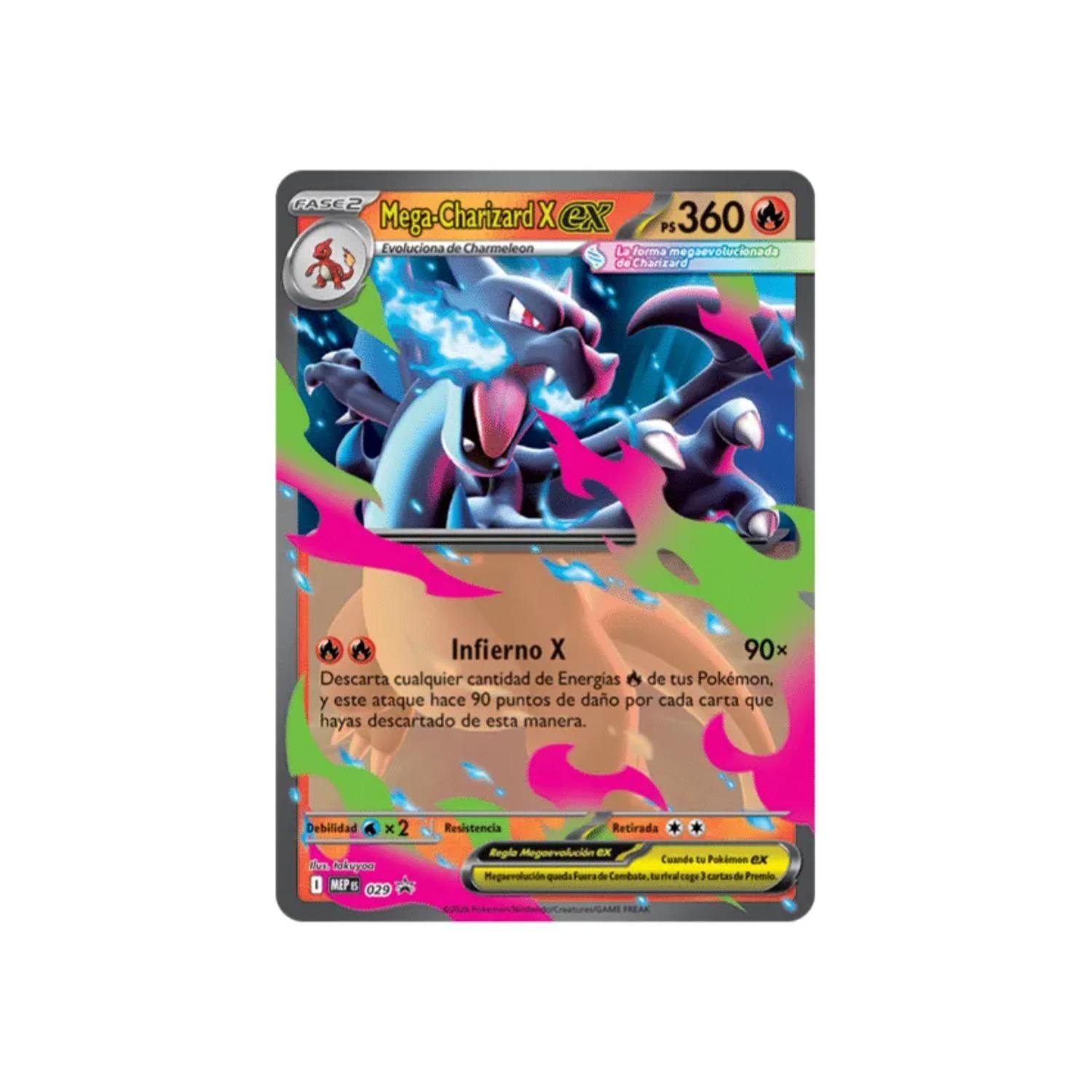 CARTAS POKEMON MEGA CHARIZARD X EX TIN INGLES-2