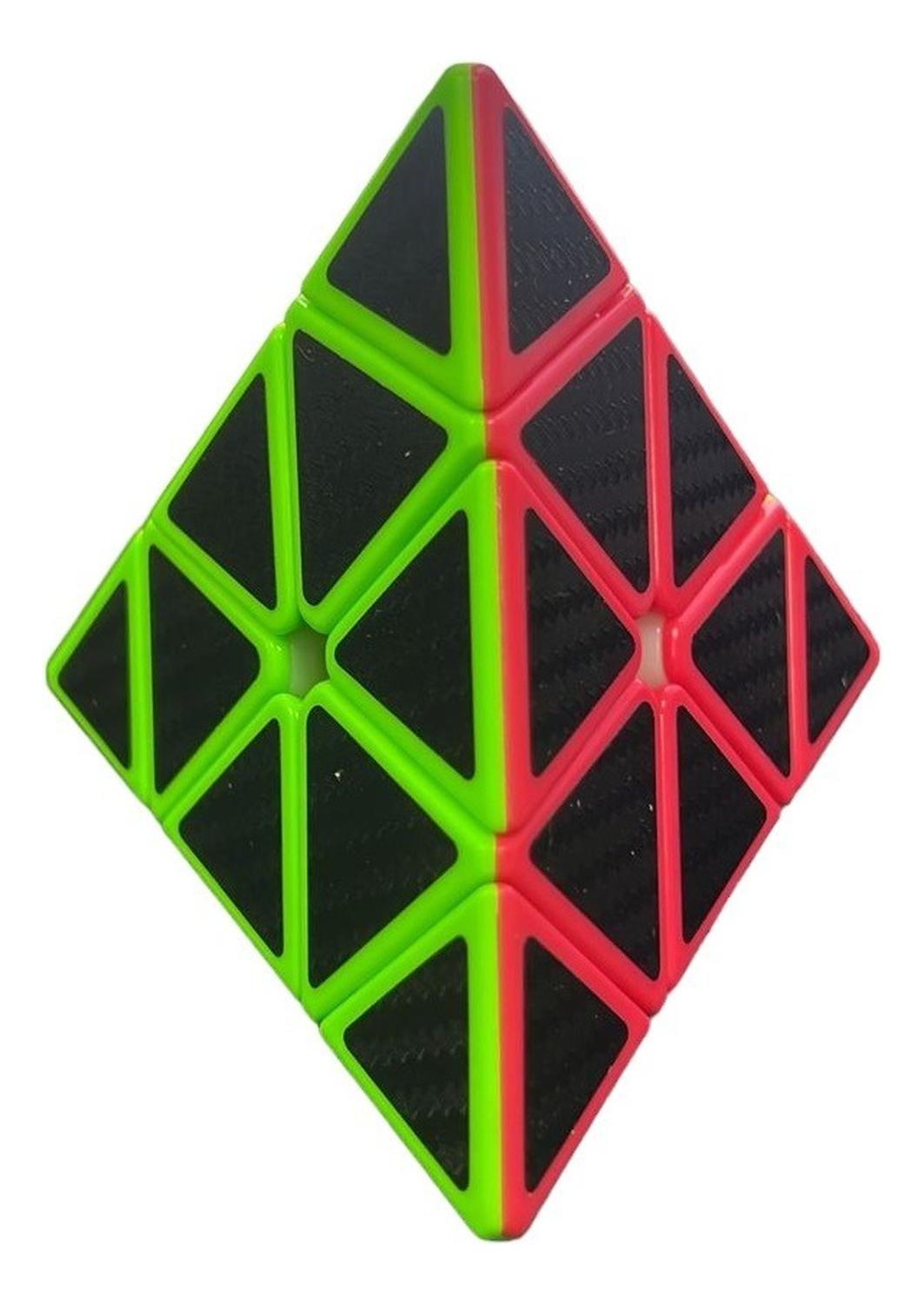 Cubo Original Qiyi Pyraminx Fibra Carbono Lubricado-2
