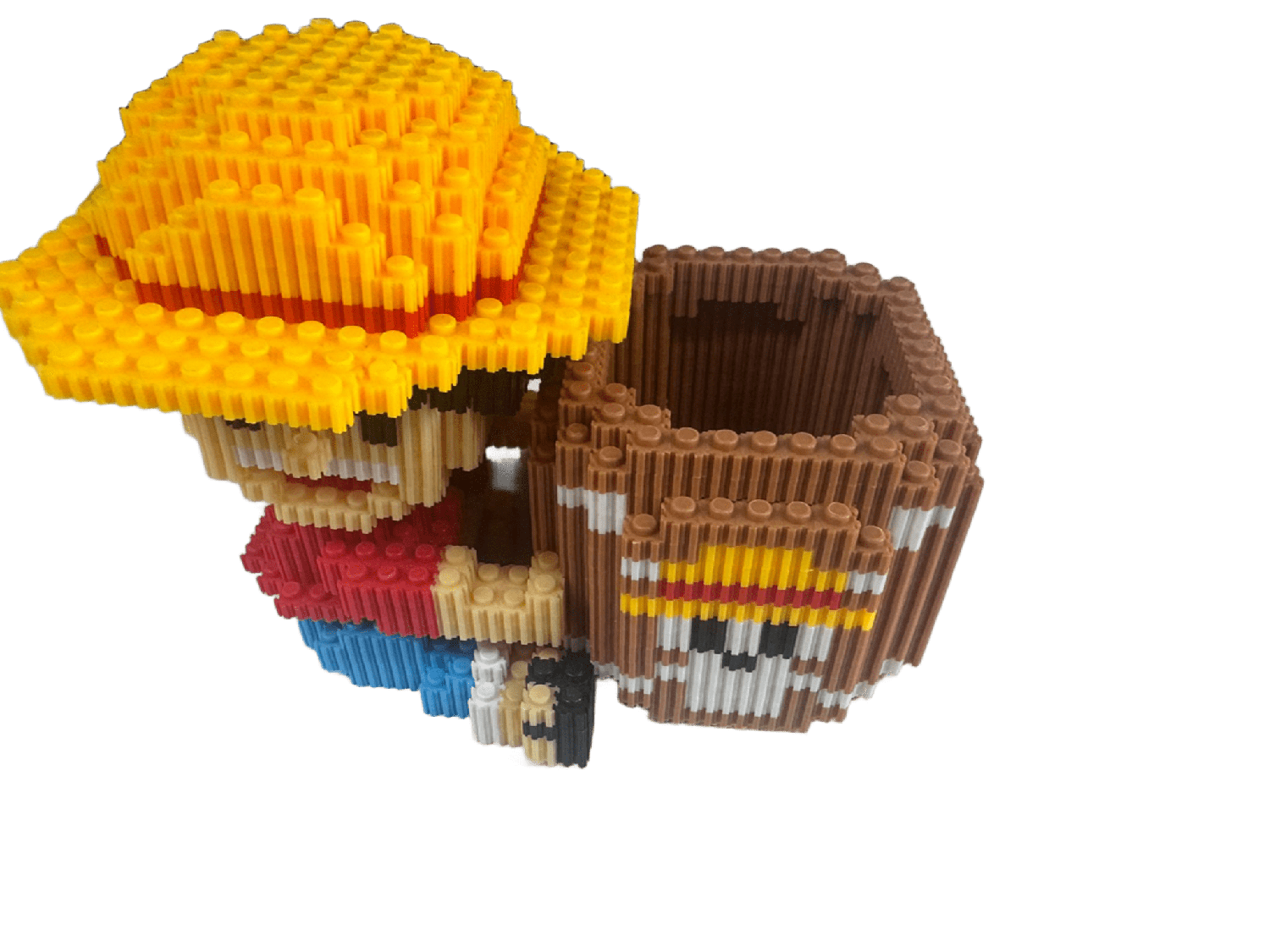 ARMABLE 3D MICRO BLOCKS LUFFY PORTA LAPIZ 15CM-2