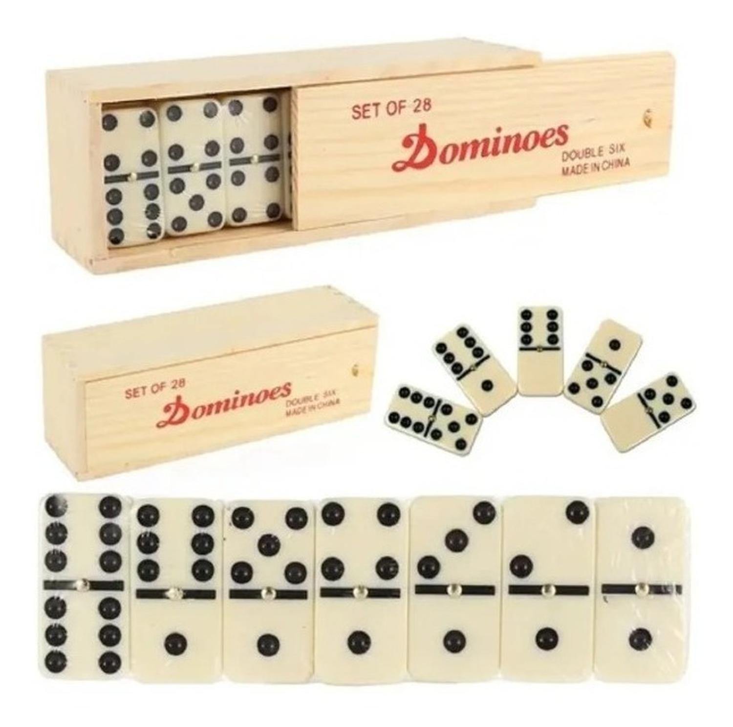Domino 28 Pcs Caja Madera Pronobel-0