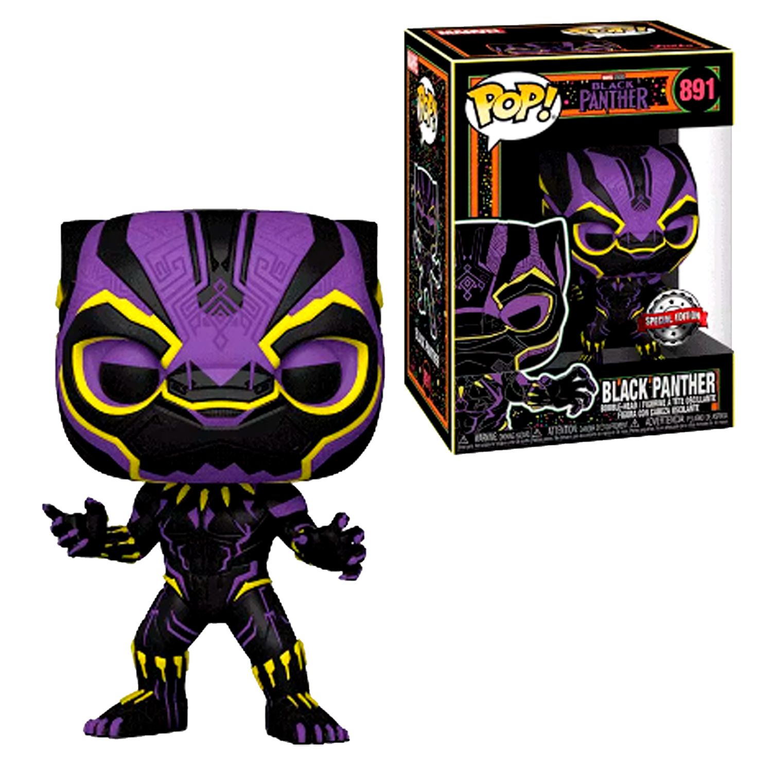 FUNKO POP BLACK PANTHER 891 SE-0