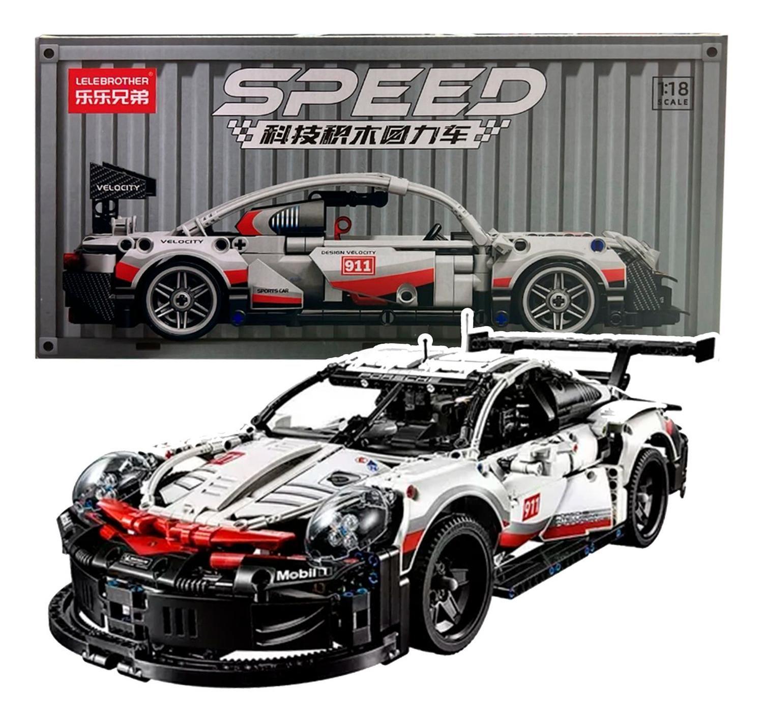 Auto Bloques A Escala 1/18 Speed Gris-0
